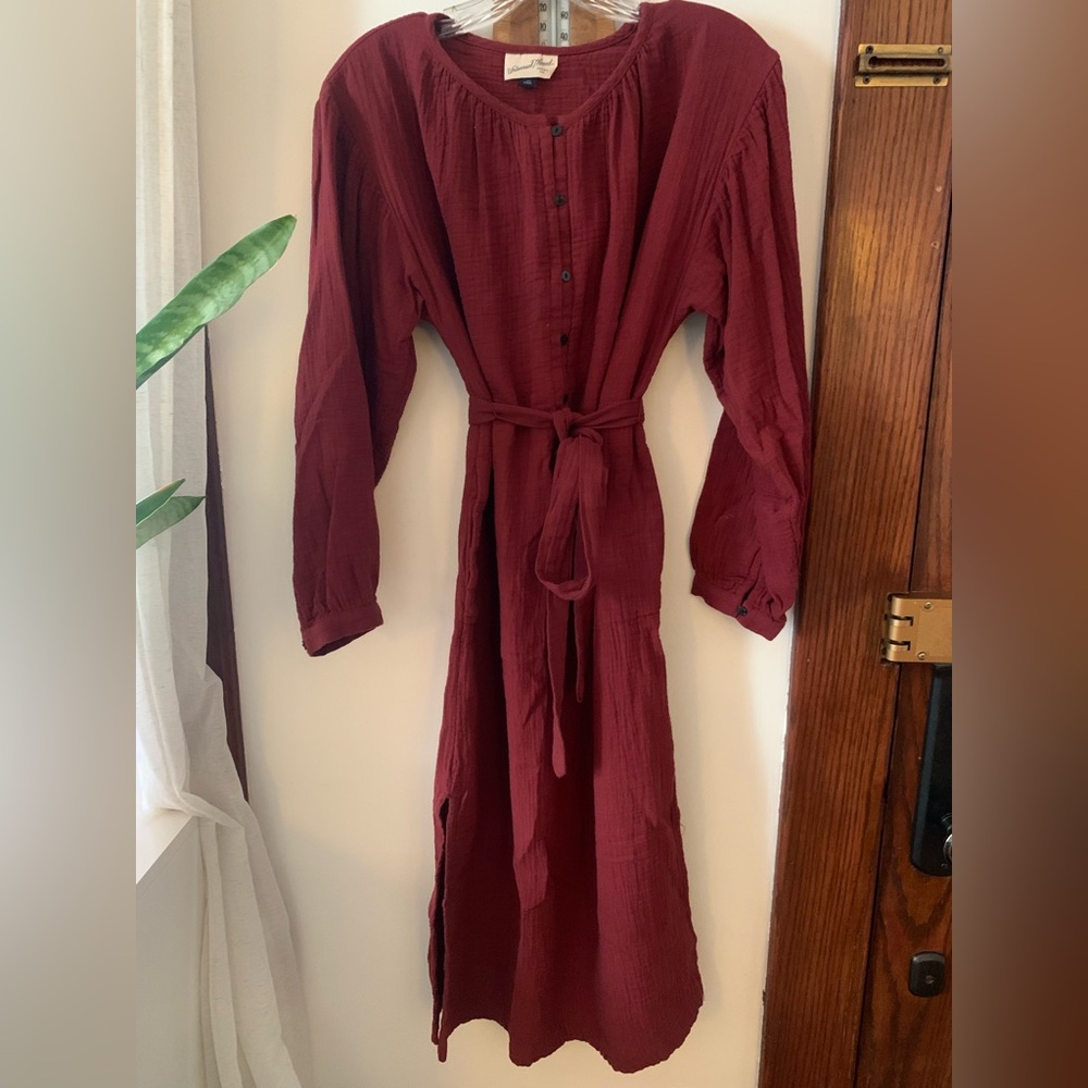 Burgundy Boho Dress
